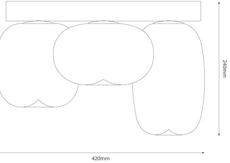 Plafoniera LED VASO LED/12W/230V diametro 42 cm bianco