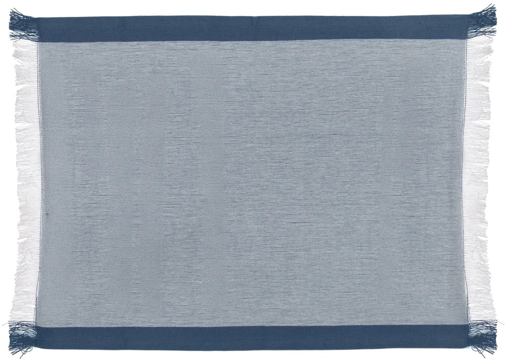 Tovaglietta cotone 35x45 cm tinto filo blu