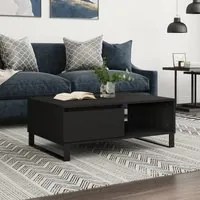 Tavolino da Salotto Nero 90x60x35 cm in Legno Multistratocod mxl 79132