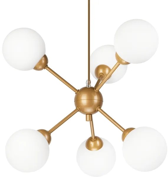 Lampadario a sospensione con supporto rigido RUBBY BALL 6xG9/5W/230V oro