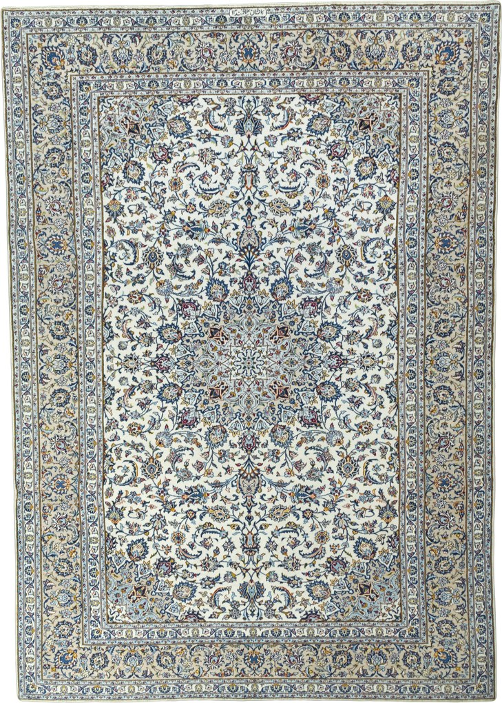 Kashan Tappeto persiano 260 x 370 Beige (Iran) Annodato A Mano