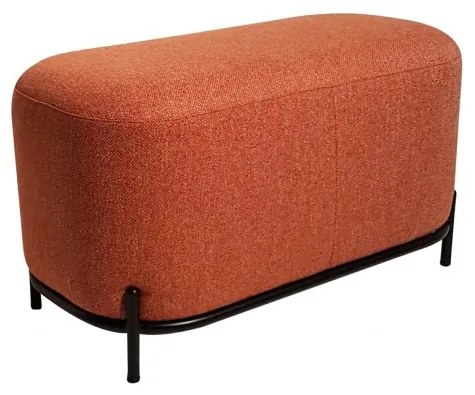 Pouf GIBILTERRA rettangolare con tessuto arancio