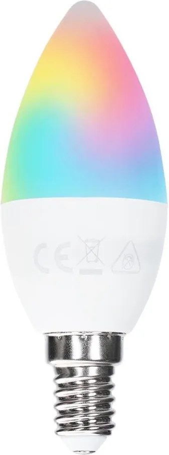 LED RGBW Lampadina C37 E14/4,8W/230V 3000K + telecomando - Aigostar