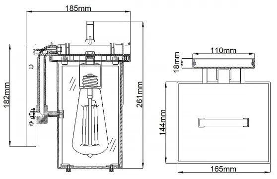 Feiss - Applique da esterno GLENVIEW 1xE27/60W/230V IP44 antracite