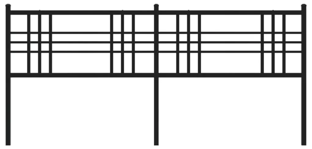 Testiera in metallo nero 200 cm