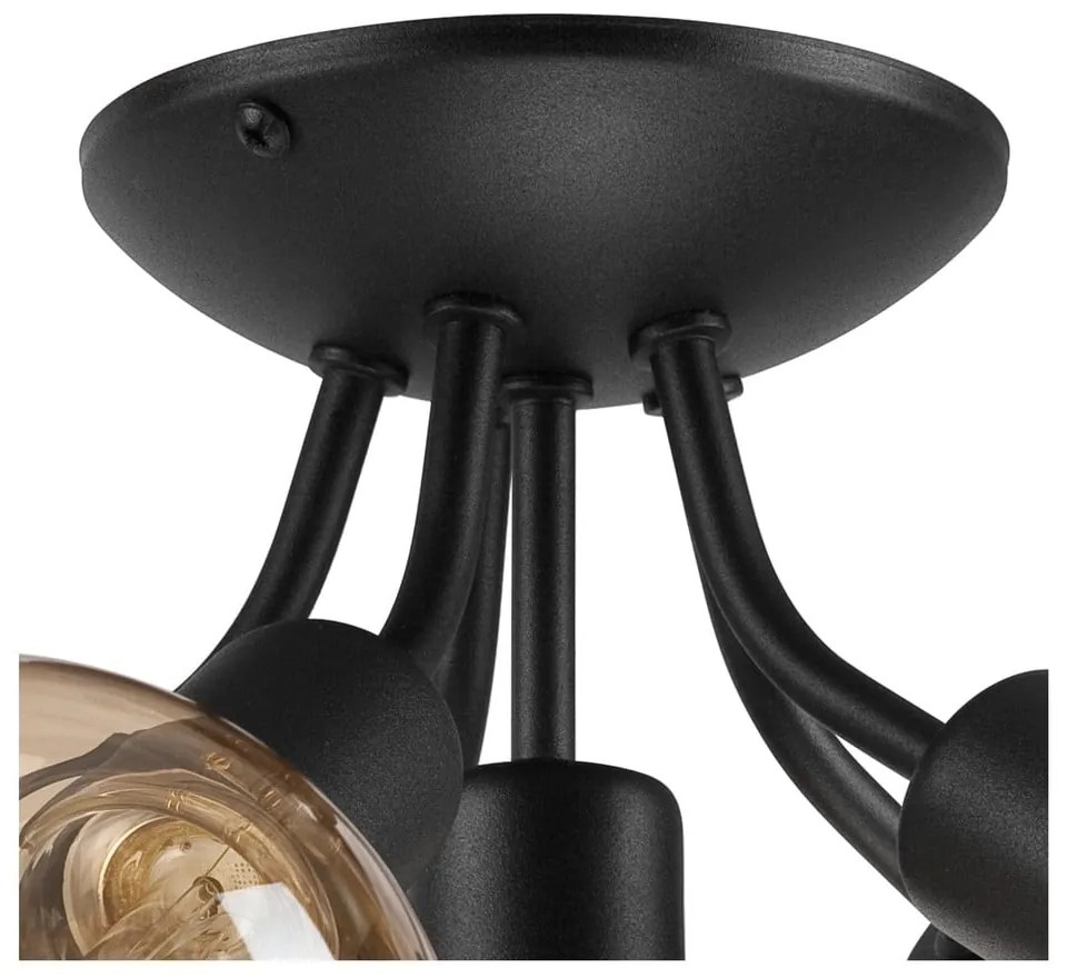 Plafoniera senza paralume nera Viggo – LAMKUR