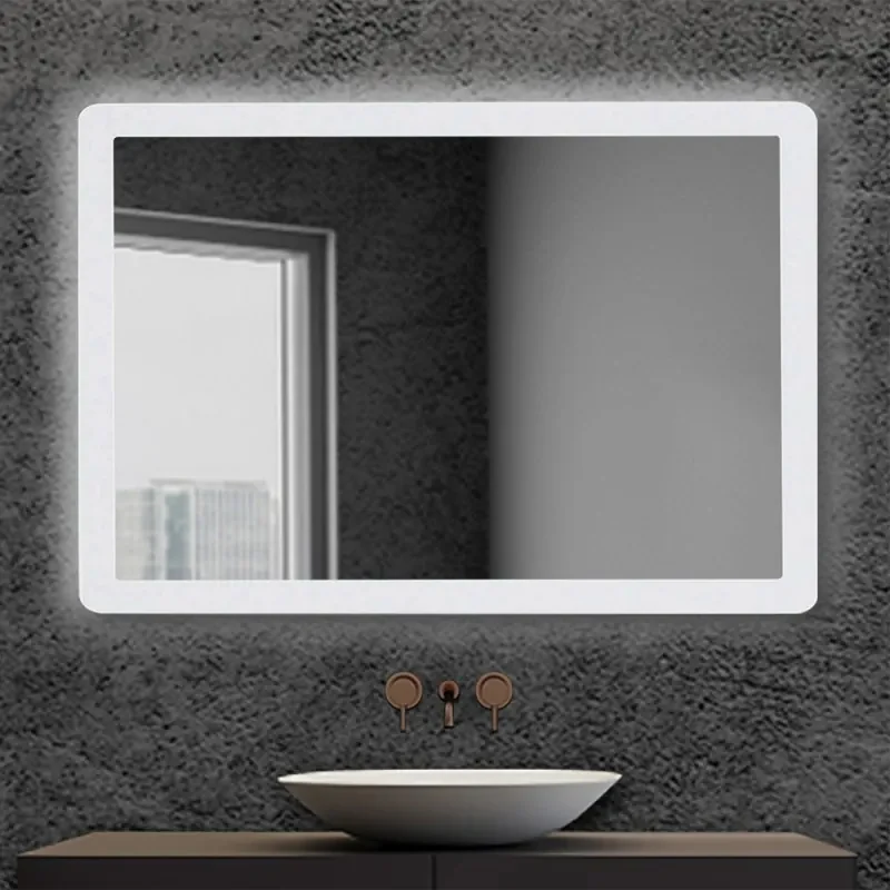 Specchio da bagno led 80x100 cm luce fredda con antiappannante - Herna