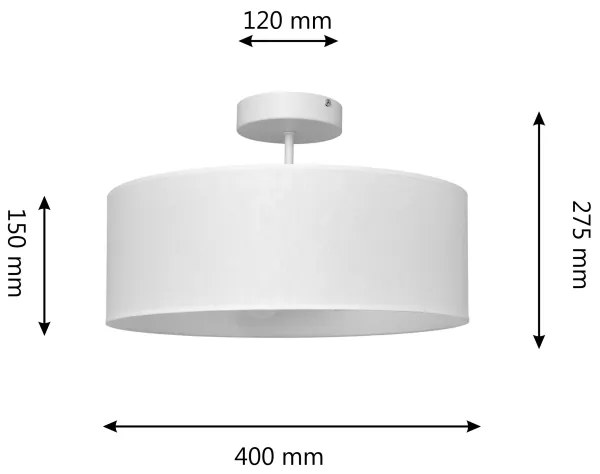 Lampadario a sospensione con supporto rigido ALBA 3xE27/15W/230V bianco