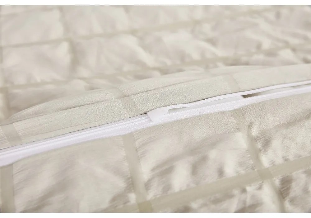 Biancheria da letto beige in crêpe per letto singolo 140x200 cm Naomi – My House