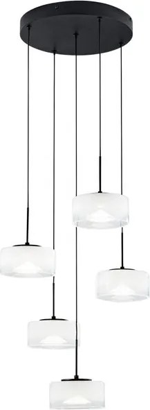 Lampadario LED glamour LED-EMILY-S5 nero 5500 lumen, LUCE AMBIENTE DESIGN