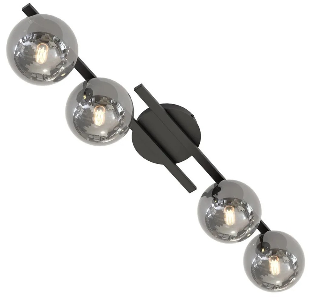 Lampada da soffitto in acciaio KAIRO 4 da interno 4xE14