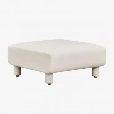 Puff 90x90 Cm In Tessuto Artemisa Bouclé Bouclé Beige Crema - Sklum