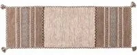 Tappeto moderno Kansas, stile kilim, 100% cotone, avorio, 200x60cm