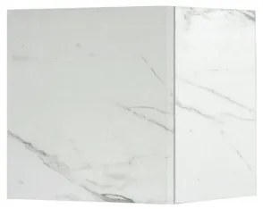 Pensile cubotto sospeso con anta Marmo Bianco 30x30 cm