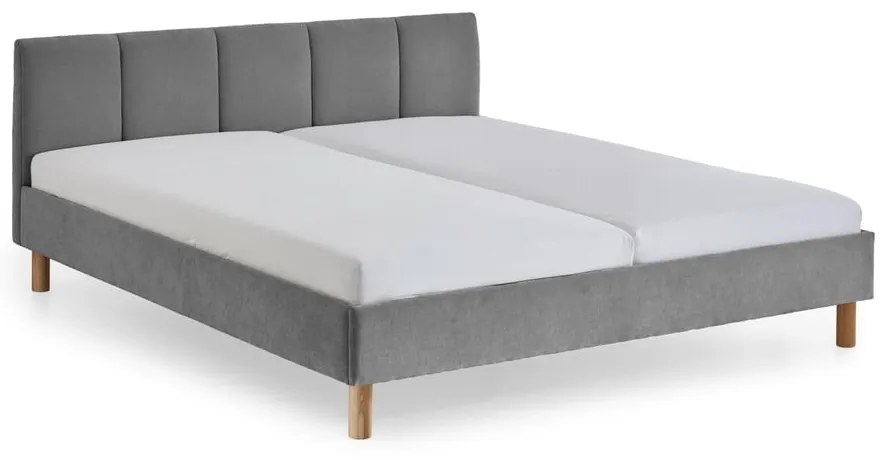 Letto matrimoniale imbottito grigio rete non inclusa 180x200 cm Joker – Meise Möbel