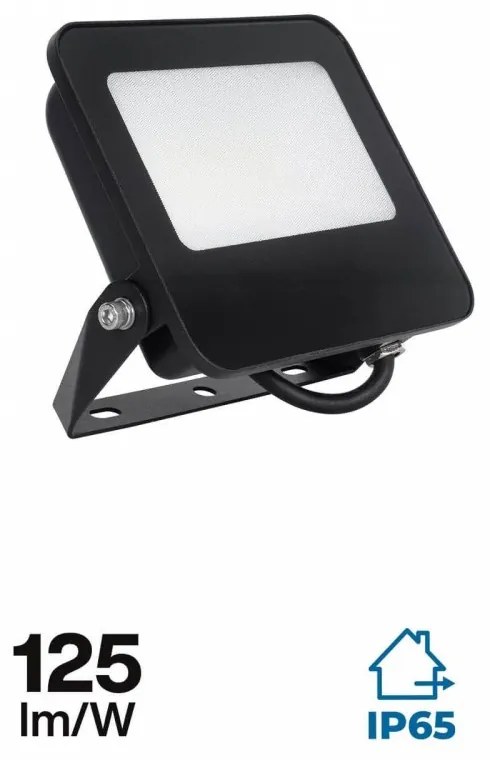 Faro LED 30W IP65, 125lm/W - chip LED Black Colore Bianco Naturale 4.000K