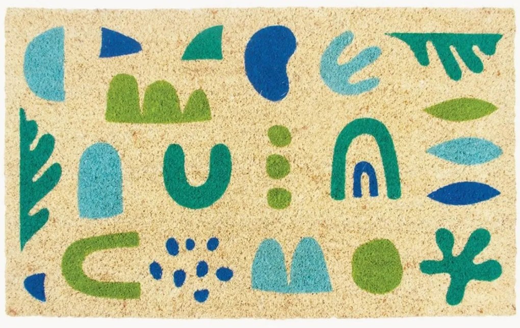 Zerbino in cocco dipinto a mano Sea Glass