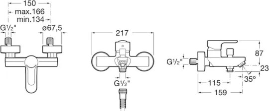 Roca A5A0209C00 - Miscelatore vasca L20 cromo lucido