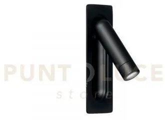 Applique a parete led ad incasso orientabile defoe nera 3w 300lm 30...