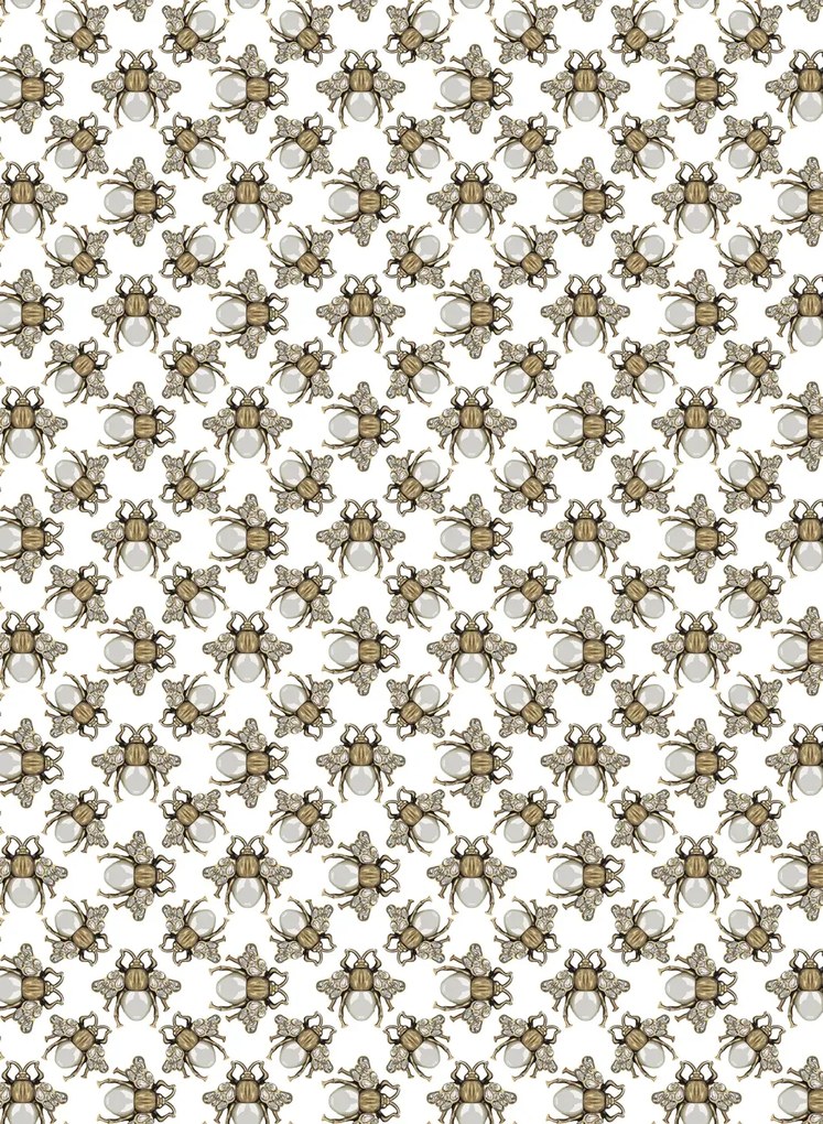 Rebel Walls Tapete Small Jewel Wings - Diamond White