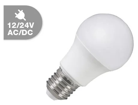 Lampada LED E27 5W 12/24V ac/dc Colore Bianco Naturale 4.200K