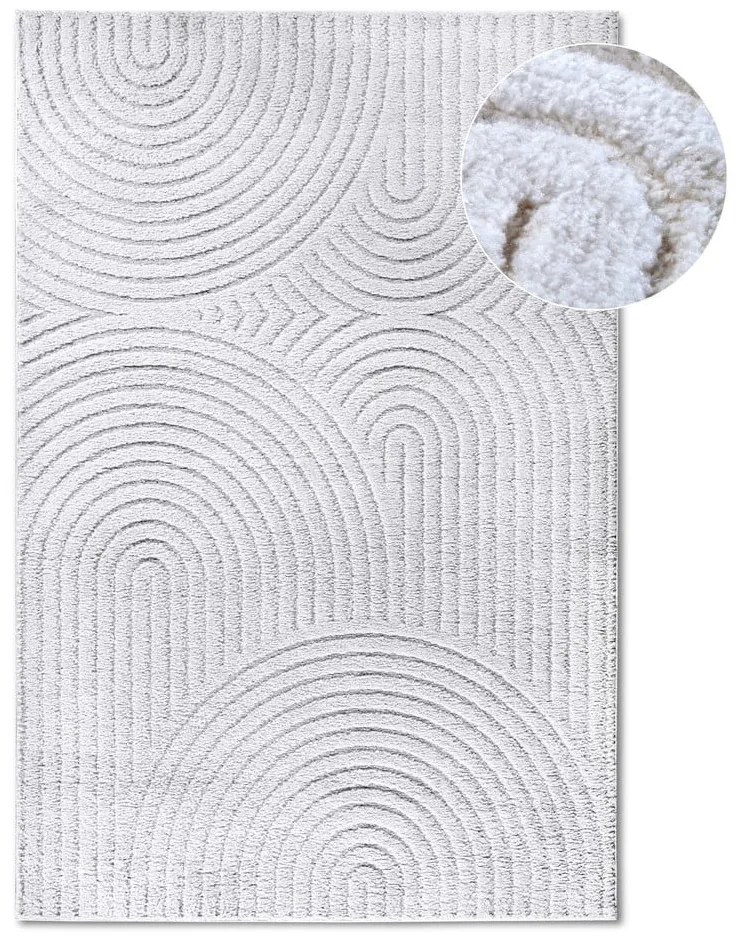 Tappeto bianco 80x120 cm Panglao New York White – Elle Decoration