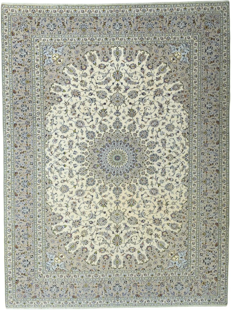 Kashan Tappeto 300x400 Beige (Iran) Annodato A Mano