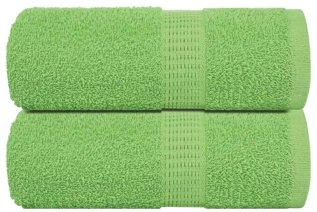 Asciugamani Ospiti 2 Pz Verde Mela 30x50 Cm 360 G/m² Cotone /