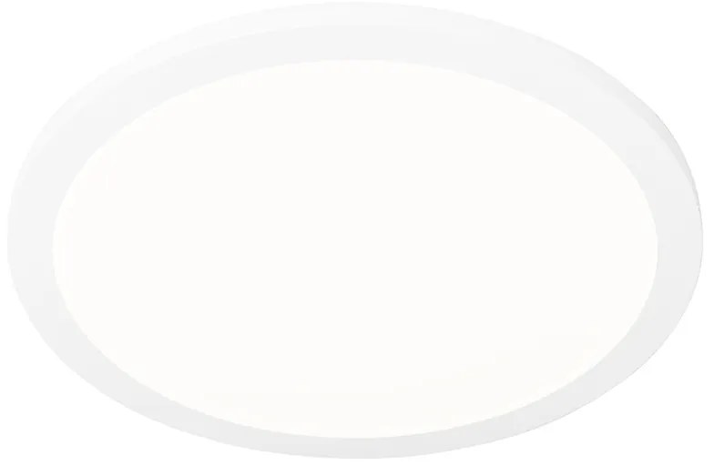 Plafoniera bianca 40cm rotonda con LED dimmerabile a 3 livelli IP44 - Steve