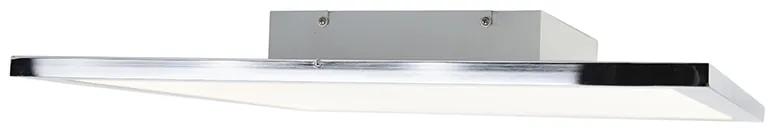 Plafoniera quadrata cromata 45 cm LED IP44 - FLAT