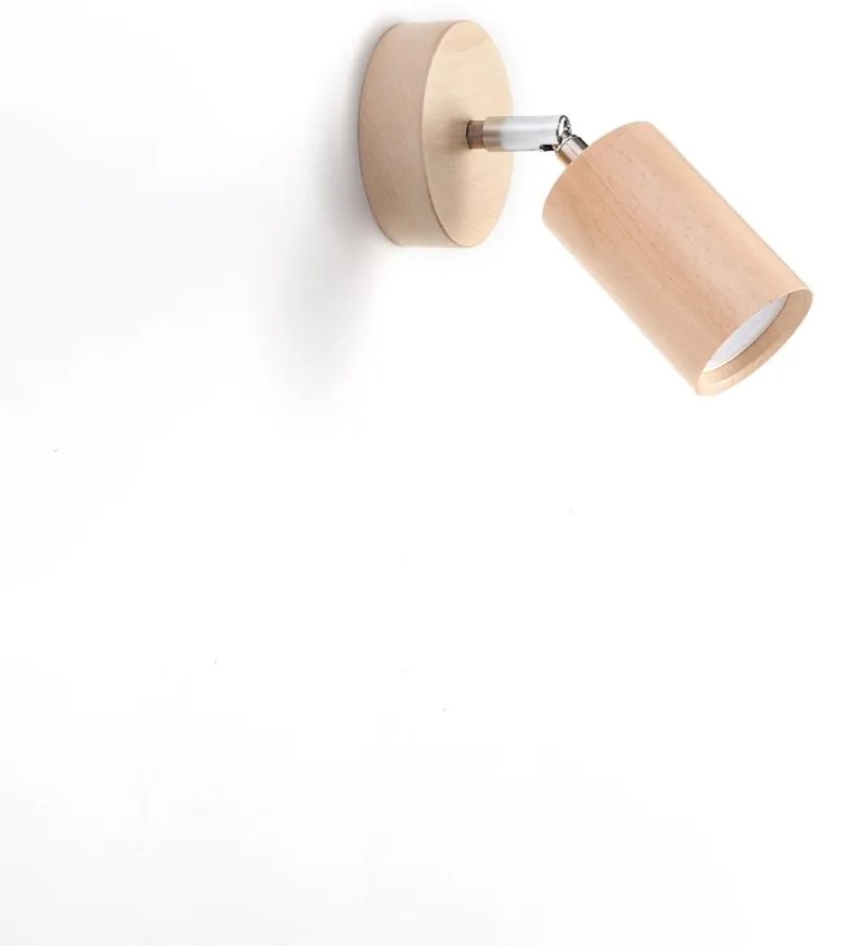 Lampada da Parete GU10 Orientabile in Legno Naturale BERG