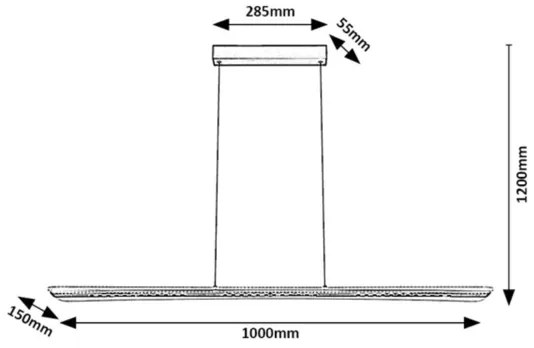 Rabalux 72026 - Lampadario LED a sospensione su cavo NORAEL LED/40W/230V 3000K