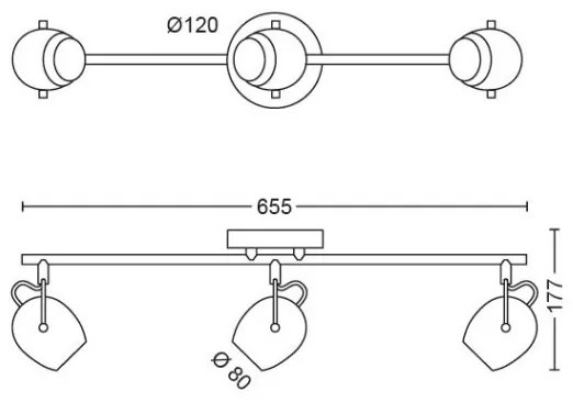 Philips 50613/31/P0 - Luce Spot a LED RIVANO 3xLED/4,3W/230V