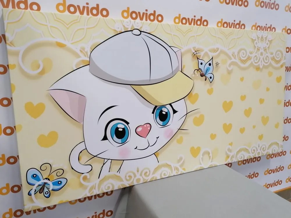 Stampa su tela – Gattino curioso