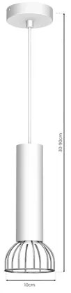 Lampadario su corda DANTE 1xGU10/25W/230V argento/cromo lucido