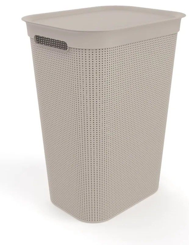 Cesto portabiancheria in plastica beige 50 l Brisen - Rotho