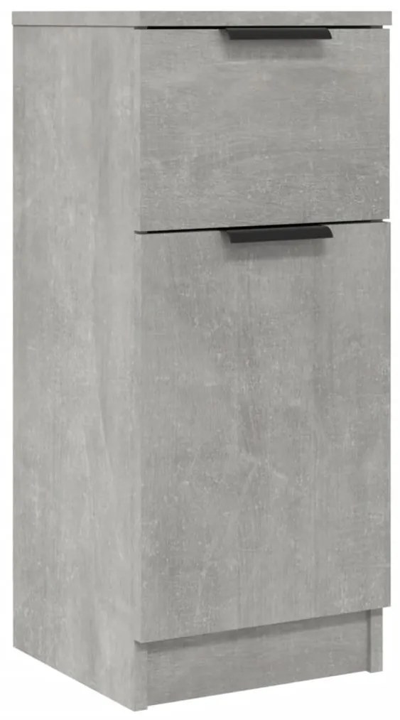 Credenza grigio cemento 30x30x70 cm in legno multistrato