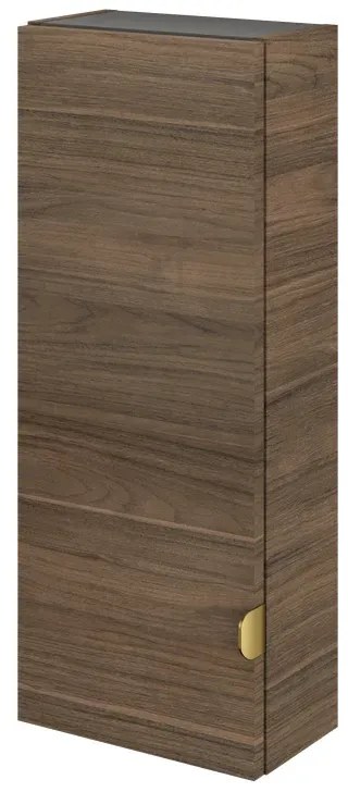 Pensile bagno Neo rovere noce in vetro SENSEA, 1 anta apertura da sinistra P 17 x L 30 x H 75 cm