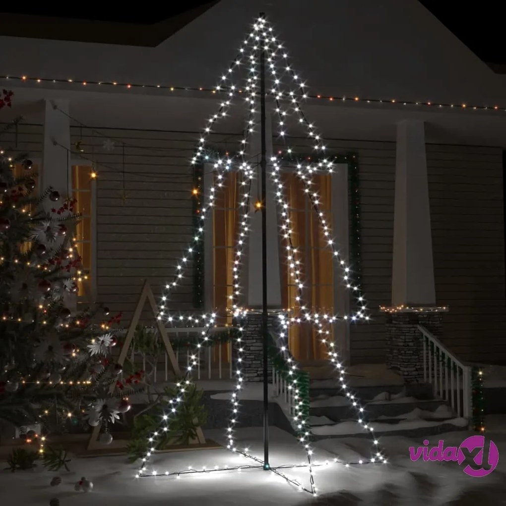 vidaXL Albero di Natale a Cono 300 LED per Interni Esterni 120x220 cm