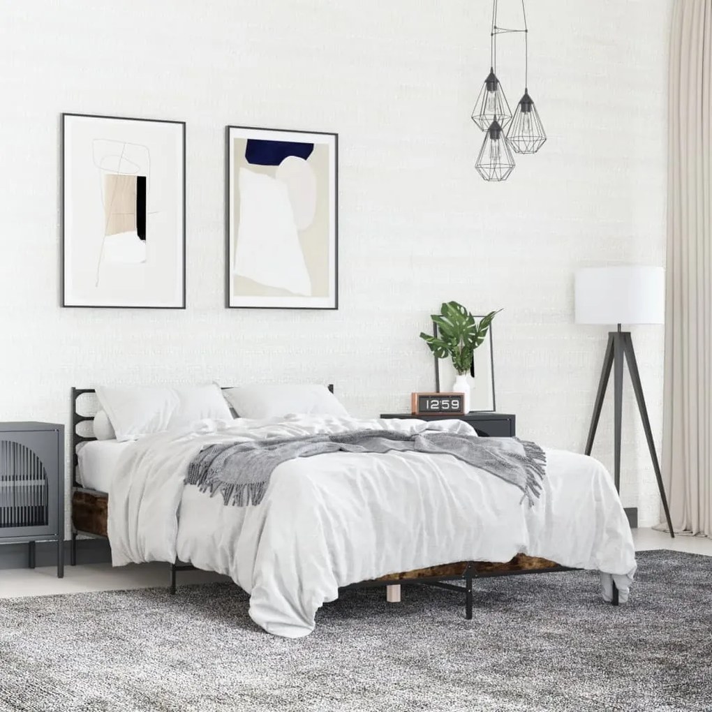 Giroletto rovere fumo 120x190 cm in legno multistrato metallo