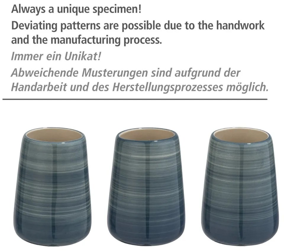 Dispenser per sapone color petrolio in ceramica 296 ml Pottery – Wenko