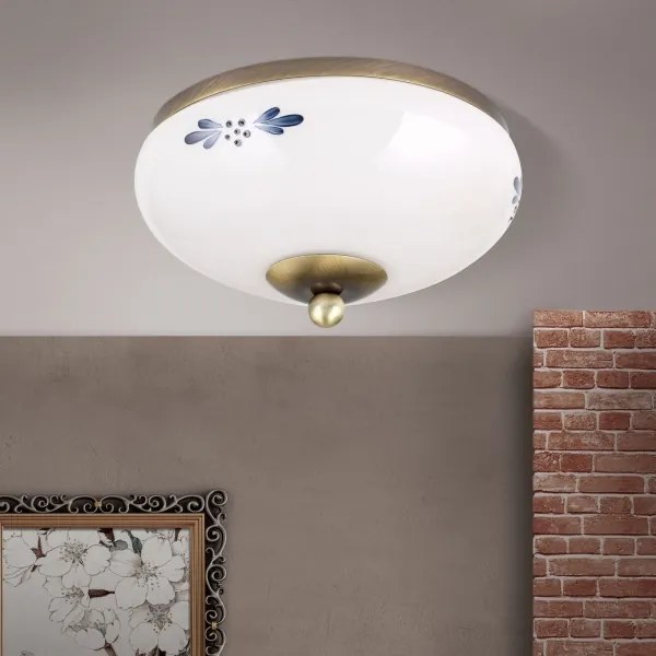 Orion DL 7-672 - Plafoniera LANDHAUS 1xE27/60W/230V Ø 21 cm bronzo/bianco