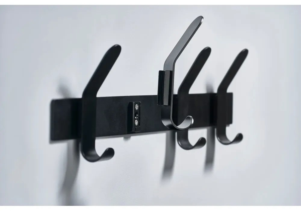 Appendiabiti da parete in metallo nero A-Rack - Zone