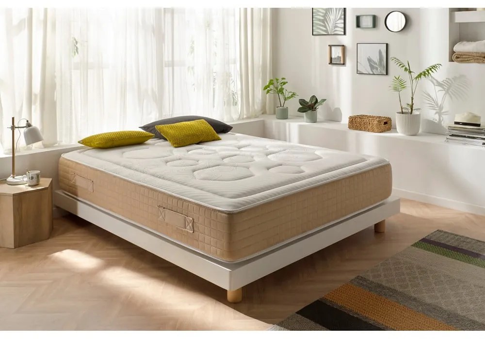 Materasso termoregolante reversibile a molle dure/medie 140x190 cm Hexaflex Bagged Springs Gel - Moonia