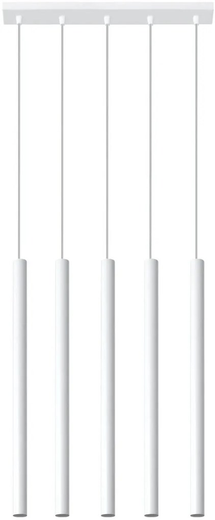 Lampadario in Acciaio a sospensione 5xG9 PASTELO 5 Bianco