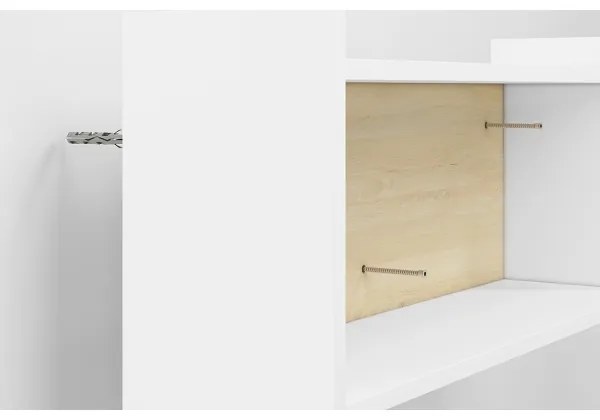 Mensola da parete per bambini BUBO 35x72 cm bianco/rovere chiaro