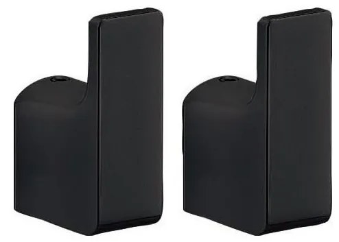Gedy - SET 2x Gancio a muro PIRENEI opaco nero