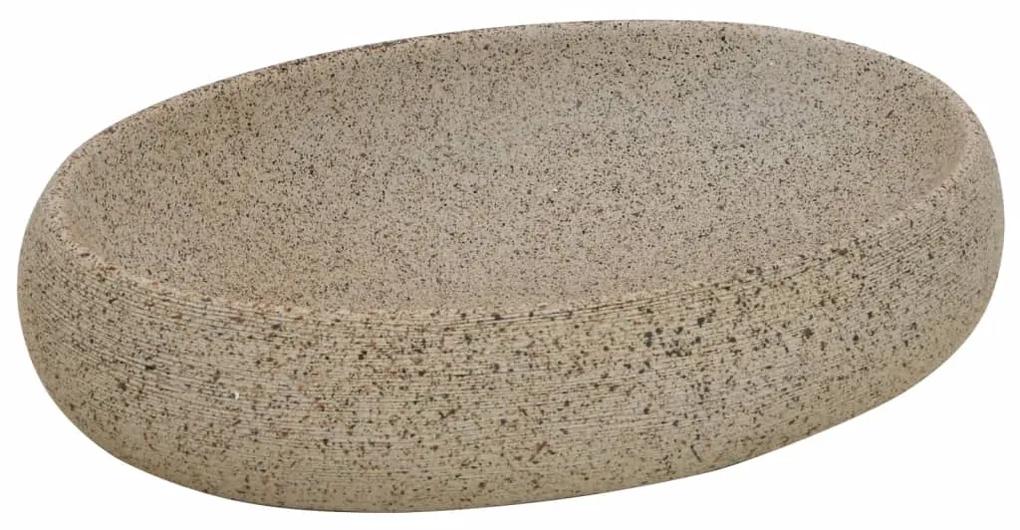 Lavabo da Appoggio Sabbia Ovale 59x40x15 cm Ceramica