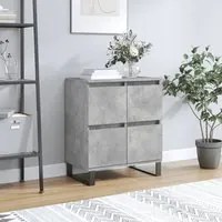 Credenza Grigio Cemento 60x35x70 cm in Legno Multistrato 831224