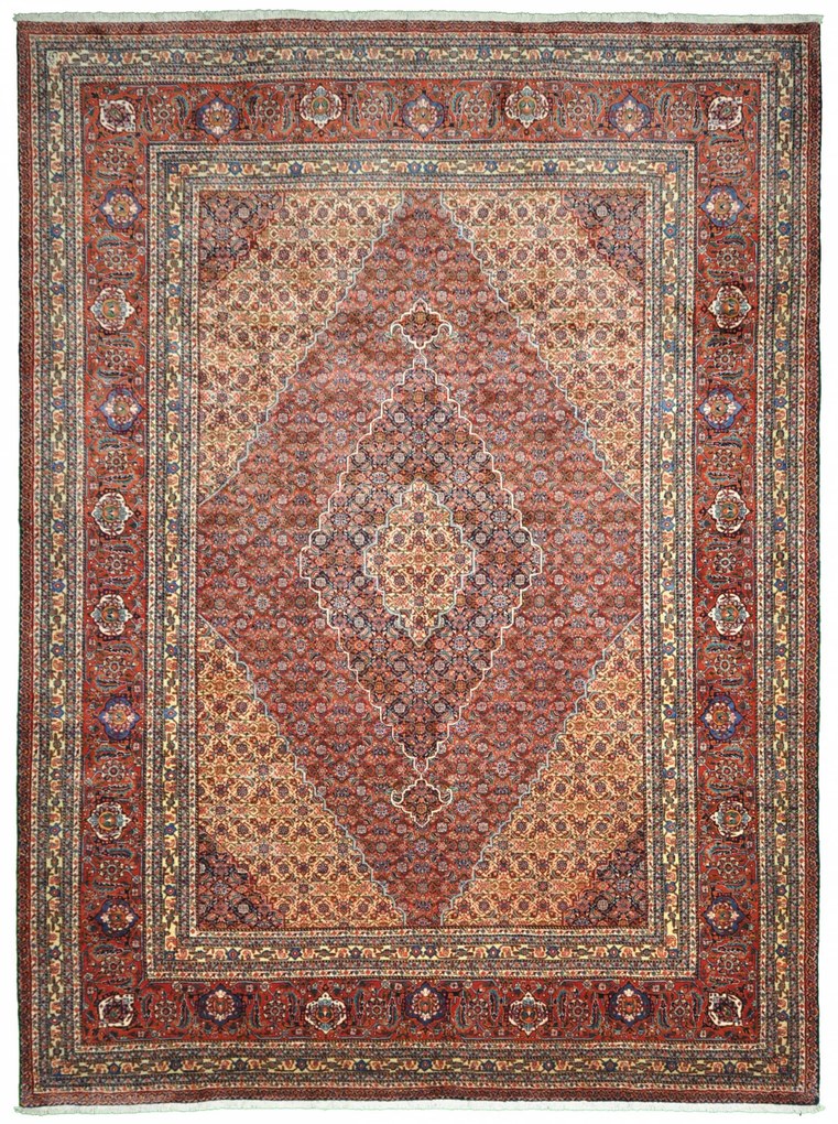 Tabriz Tappeto persiano 340x260 Rosso (Iran) Annodato A Mano